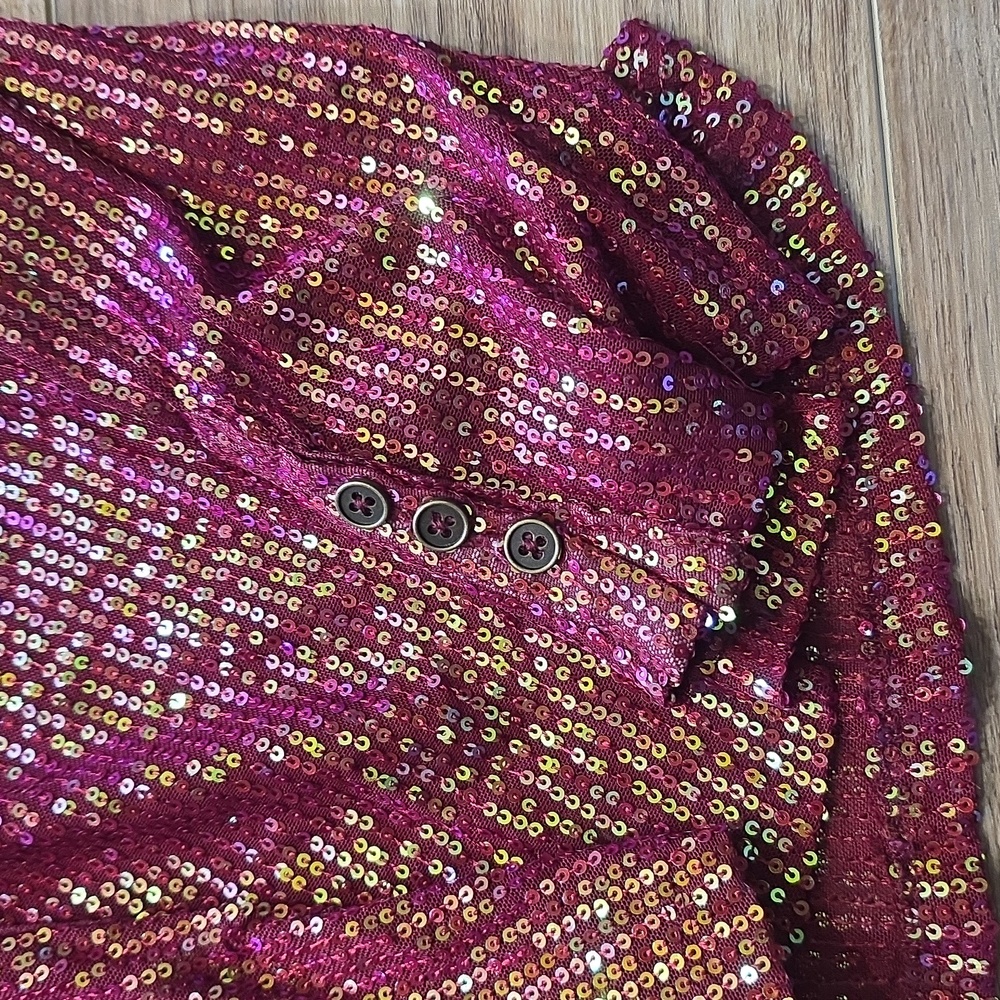 Free People Shirtee Dark Red Button Up Women's Medium - Picture 3 of 5